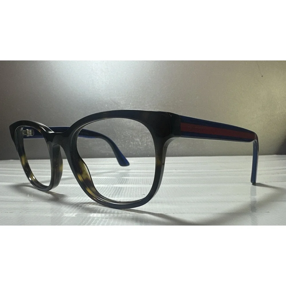 Gucci Frames Only   GG0005O 007 Havana Tortoise Red Blue Striped 53-20-145
